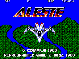 Aleste (Japan) Title Screen